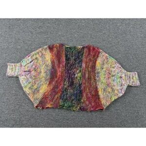 Puff & Bear Sweater Womens Medium Multicolor Knit Batwing Dolman Pullover